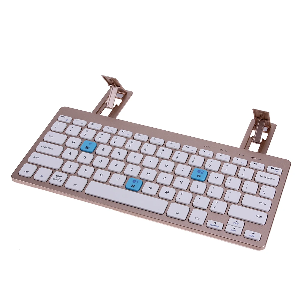 

Portable 10 Meter Distance Mini Keyboard Metal Ultra Thin Wireless Bluetooth 3.0 Portable Keyboard with Cellphone Holder