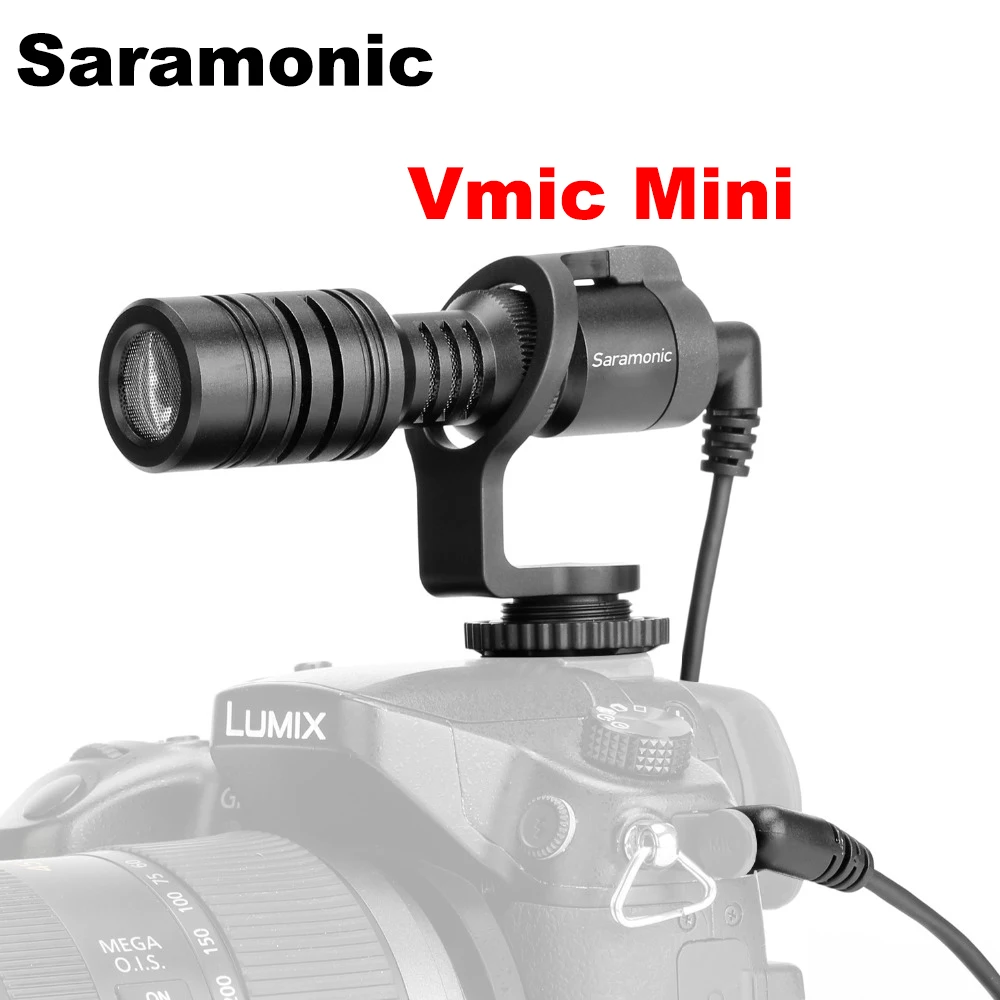 Мини конденсаторный микрофон Saramonic Vmic с кабелем TRS и TRRS для видеозаписи iPhone Android