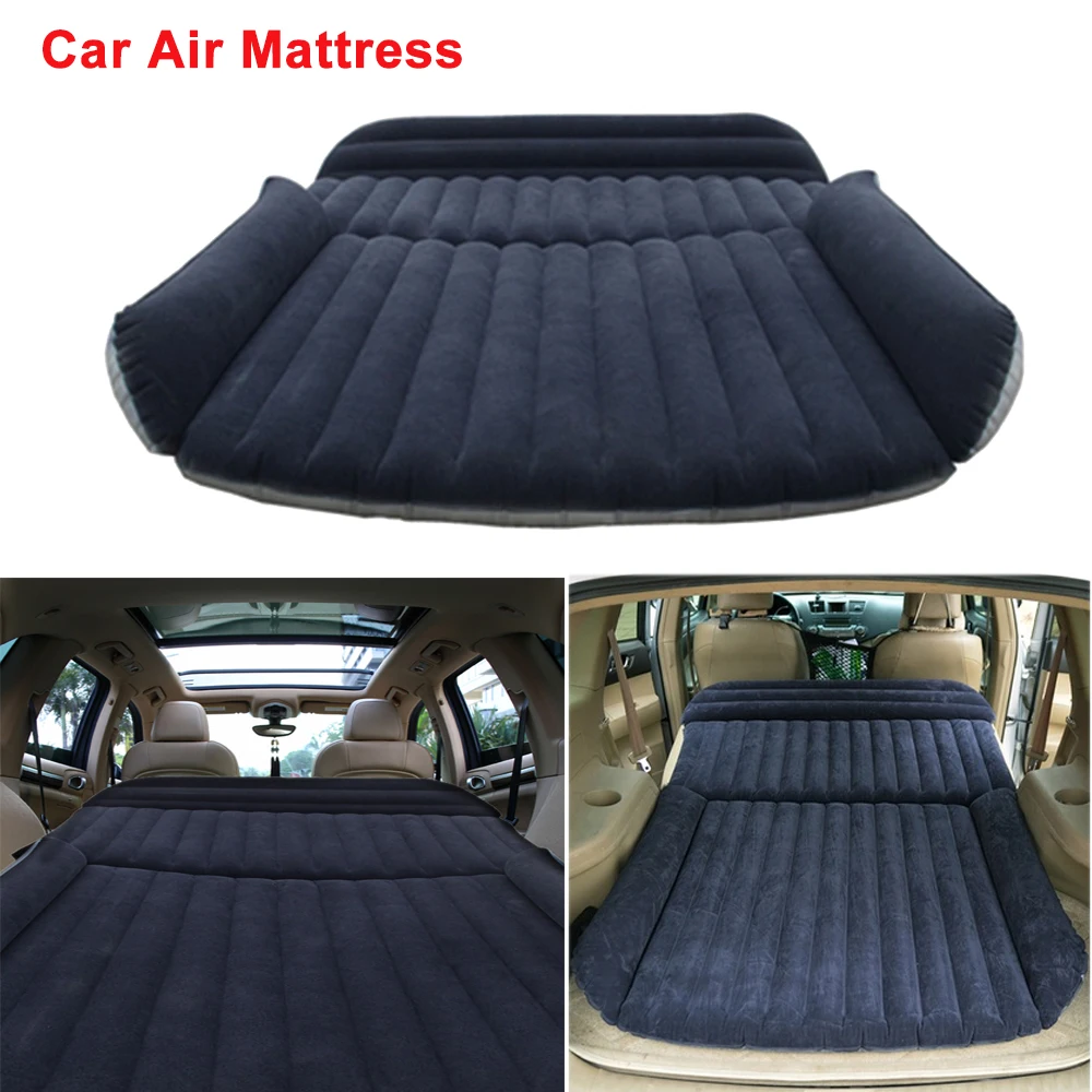 SUV Car Air Mattress Travel Bed Back Seat Cover Inflatable Blow Up