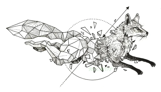 Fox Line Art Design Fox Line Art Design