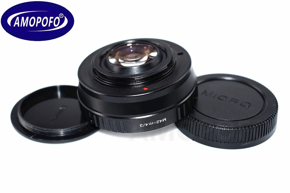 M42-M4/3 фокусное скоростной редуктор переходник для бустера M42 объектива с резьбовым креплением для Olympus E-P1, E-P2, E-P3, E-PL1, E-PL2, E-PL3