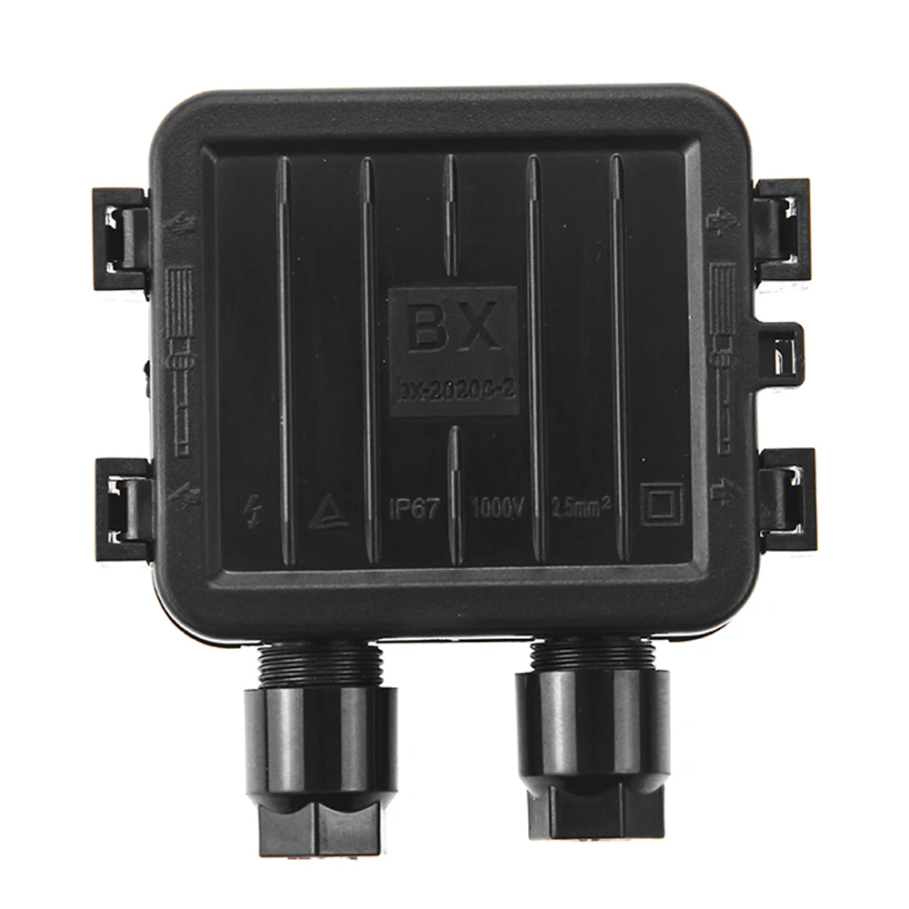 1 Pcs 10W-50W Solar Junction Box With Cable Connector For PV Solar Panel solar panel connector cable