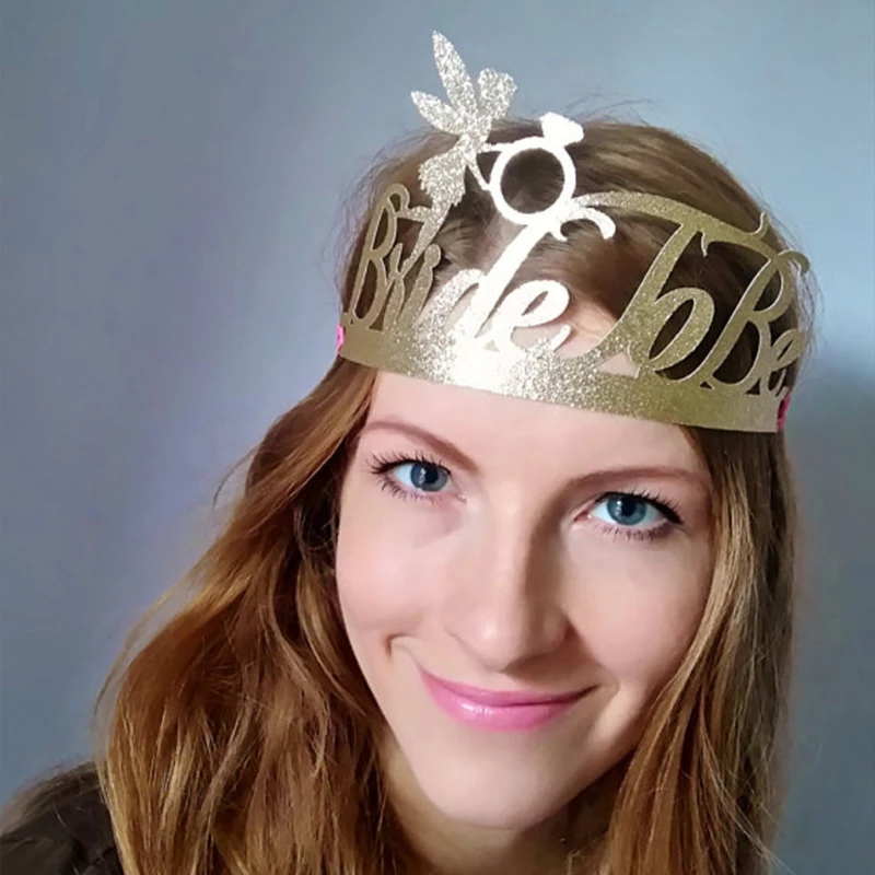 С надписью &quotBride to Be&quot с золотым блеском вечерние шляпа Свадебная вечеринка
