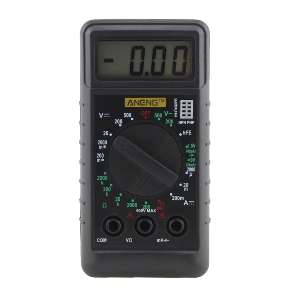 

Extra Mini Digital Multimeter Overload Protect Voltage Ampere Ohm Meter DC AC Meter Tester Tool Frequency Test Tools