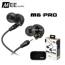 Fone de ouvido esportivo com fio, de alta qualidade, mede áudio m6 pro, monitores intra-auriculares, com cabos destacáveis pk se215