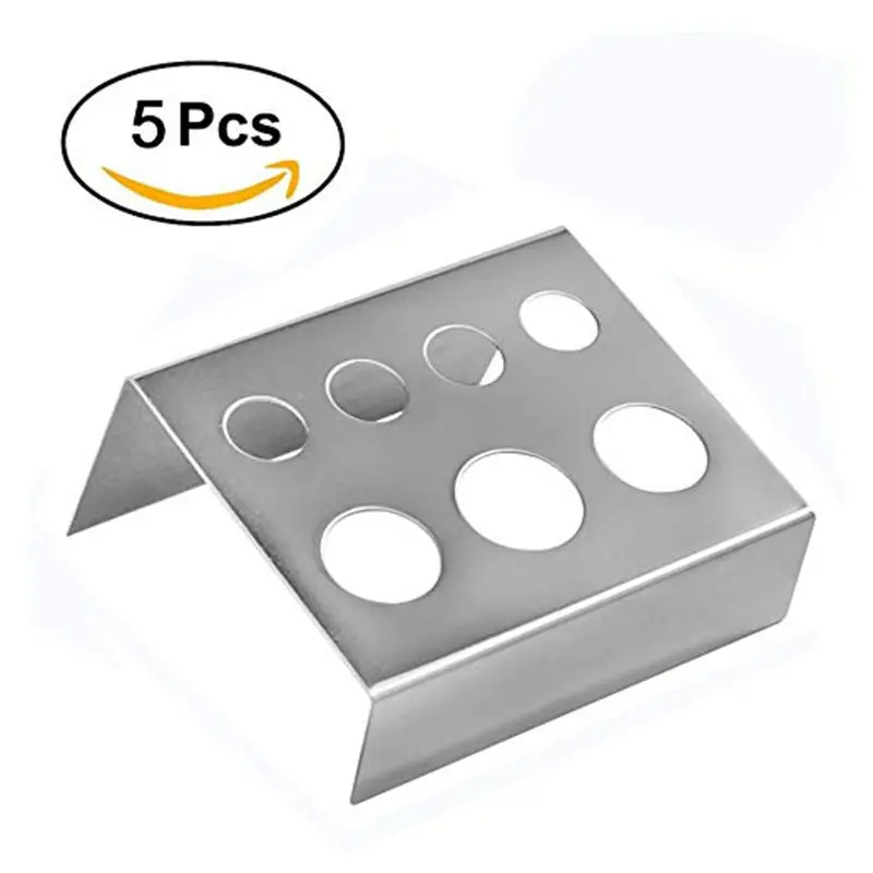 

Tattoo Ink Cup Holder Stand - 5PCS Professional 7 Holes Stainless Steel Tattoo Ink Cup Bracket Pigment Cap Holder for Makeup