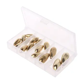 

16 Pcs/box Fishing Weight Water Drops Shape Lead Copper Sinker Pendant Weights Fishing Tool Accessories