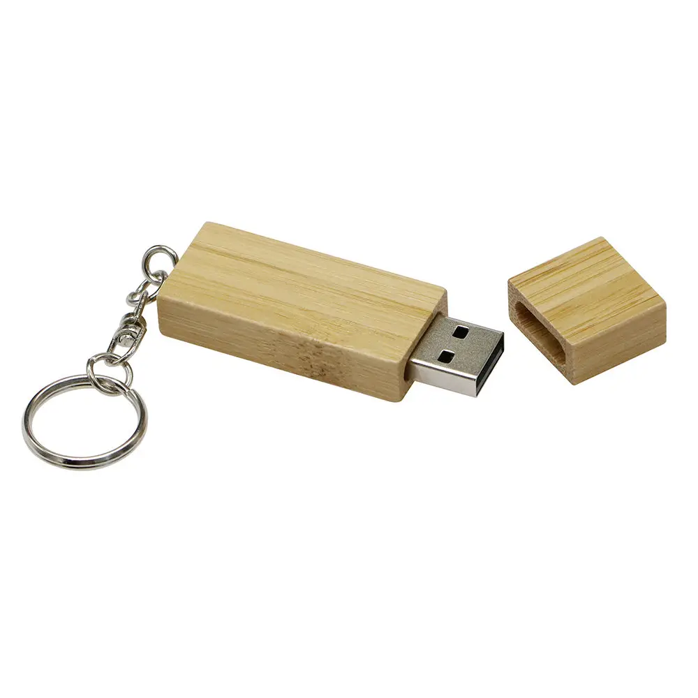 Деревянный бамбуковый USB флеш-накопитель, флешка с деревянным чипом, 4 ГБ, 8 ГБ, 16 ГБ, 32 ГБ, карта памяти, u-диск с брелком, подарок - Цвет: Rectangl Carbonized