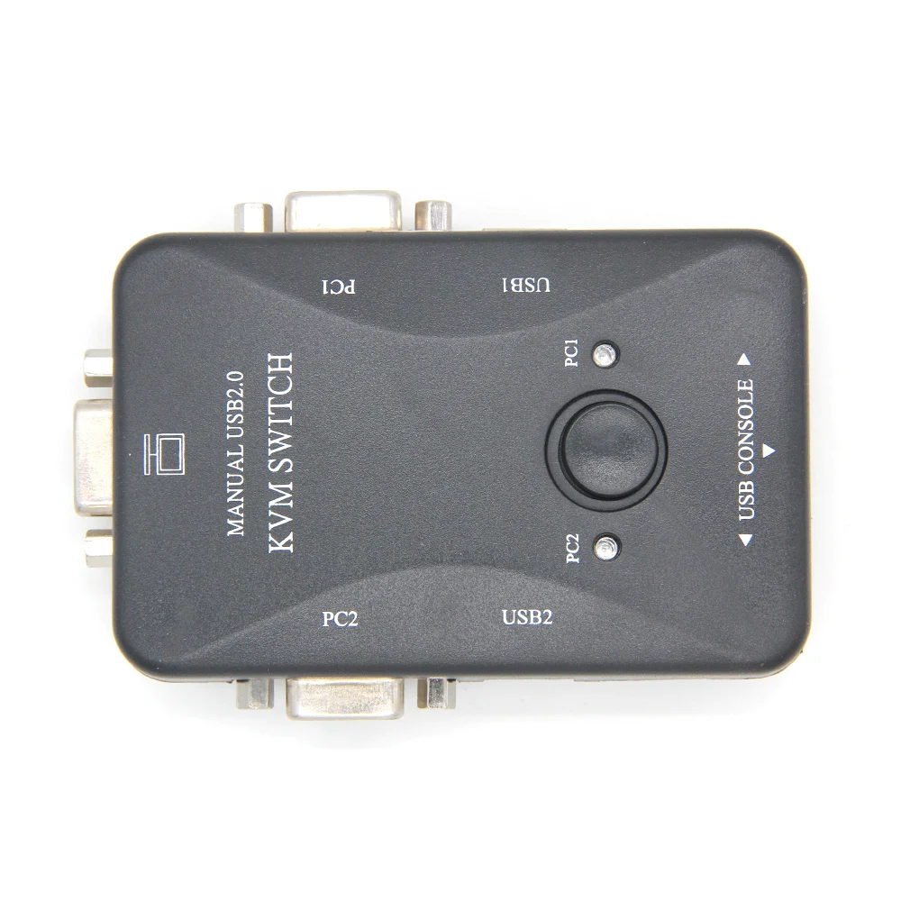 USB KVM переключатель коммутатор 2 порта VGA переключатель SVGA коробка USB 2,0 Мышь Клавиатура 1920*1440 переключатель