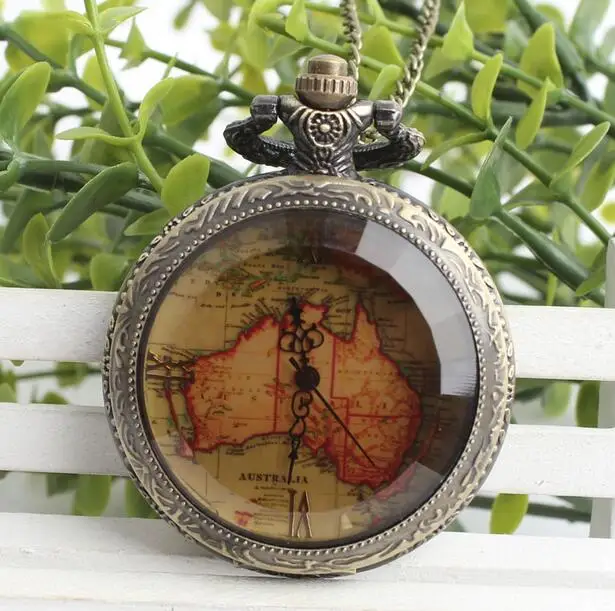 vintage-bronze-antiques-world-map-good-quality-quartz-dark-brown-glass-men-and-woman-fob-chain-pocket-watch-chain