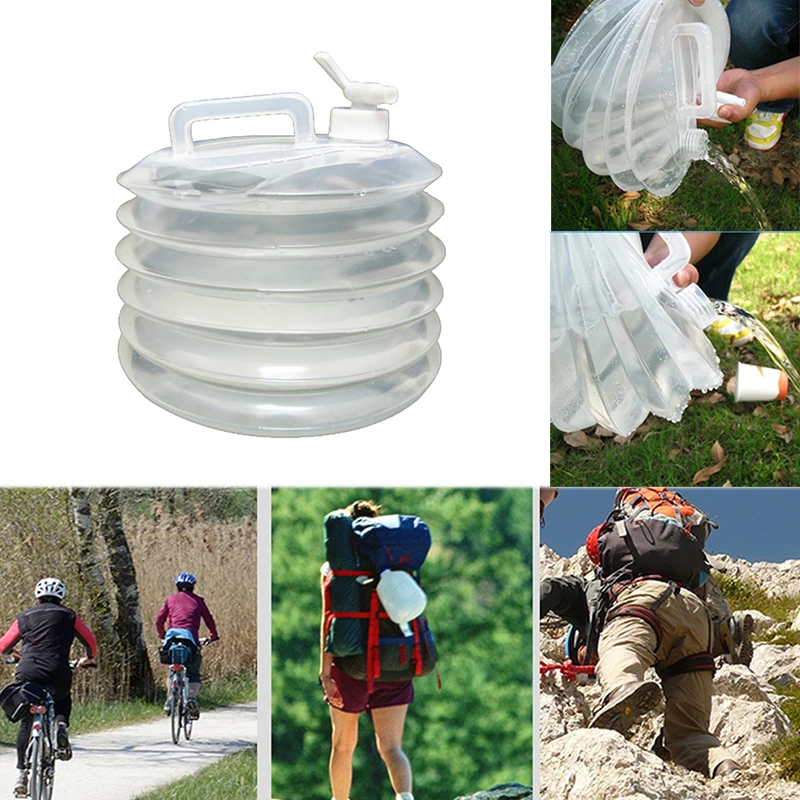 

Outdoor Camping Water Bag 10L Foldable PE Bucket Picnic Drinking Storage Bag Water Container For Backpack Bike Cycling Sports