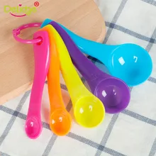 Plastic Measuring-Spoons Delidge Sugar Colorful Super-Useful 5pcs/Set