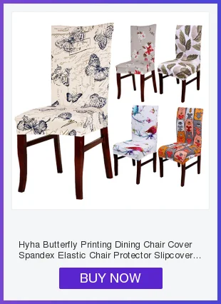 Hyha Floral Letter Dining Chair Cover Spandex Elastic Anti-dirty Slipcovers Protector Stretch Removable Hotel Kitchen Seat Case