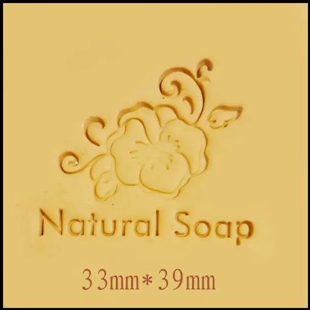 Buy "natural soap" letters pattern Handmade soap stamp