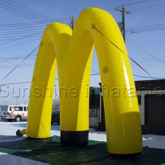 

Yellow M shape inflatable entrance arch,inflatable event arch for advertising