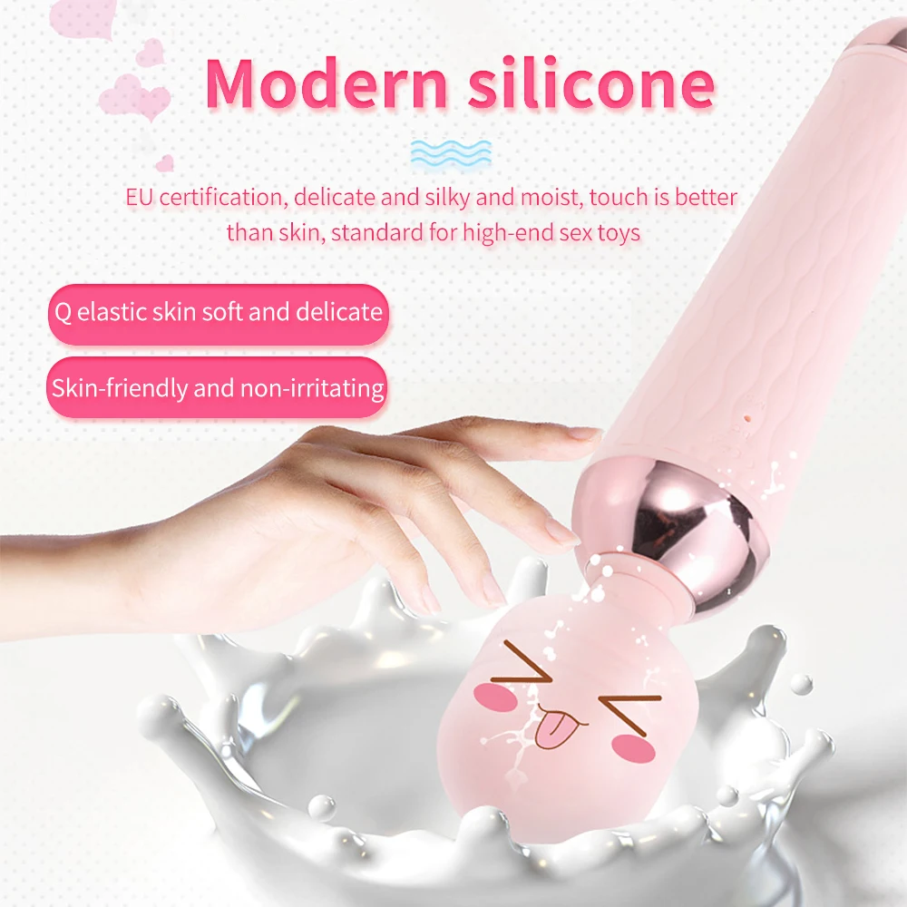 Powerful Clitoris Vibrators for Women USB Charge 10 Speeds AV Magic Wand Vibrator Massager Adults Sex Toys for Woman Masturbator (11)