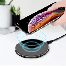 KISSCASE Qi Беспроводное зарядное устройство для samsung S6 S7 Edge S9 10E Plus Note 8 10 Вт быстрая Беспроводная зарядка для iPhone X 8 Plus зарядное устройство