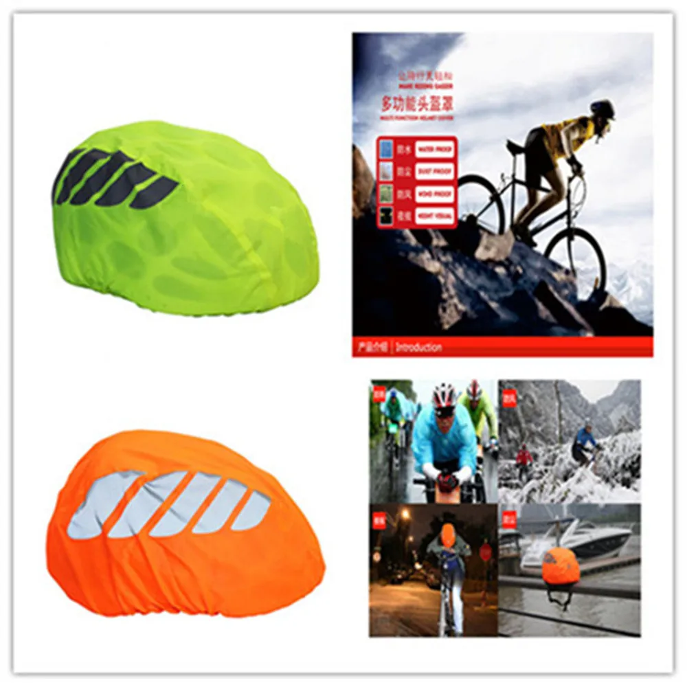 

Jacket Material Reflective Night Visual Waterproof Bicycle Bike Helmet Cover
