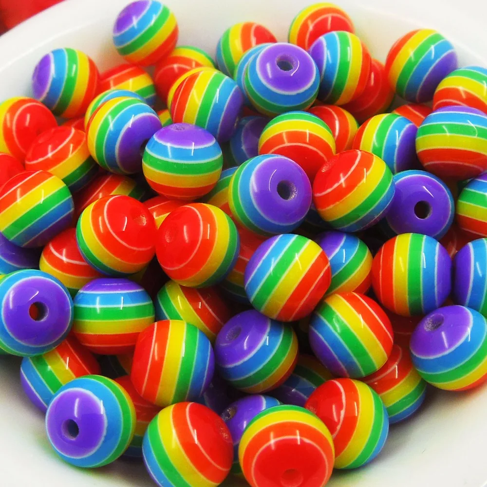 

8mm 50pcs Resin diy beads stripe spacer colors Stripe,Hole Size1.5mm, for Making necklace bracelet diy craft , for kid gift