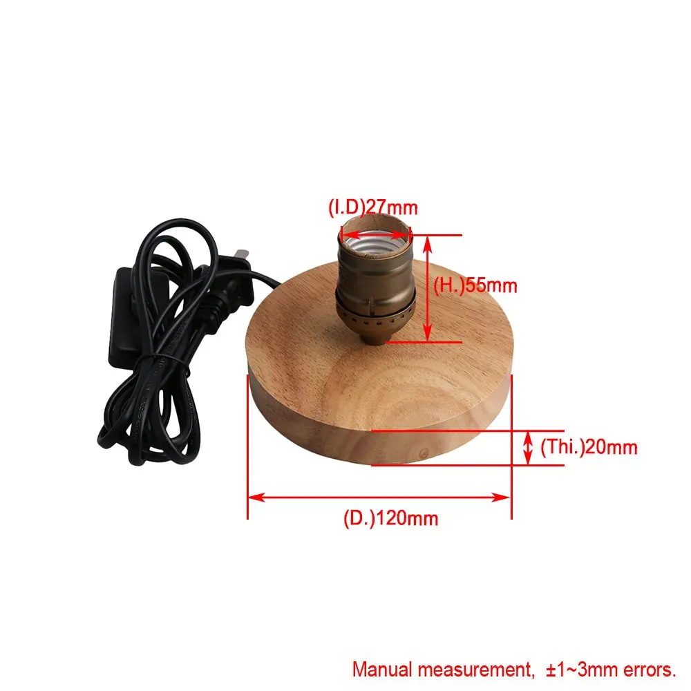 

Bronze Retro ON/OFF Switch Socket Bronze Alloy Wooden Base E27 Threaded Ceiling Bulb Lamp Holder