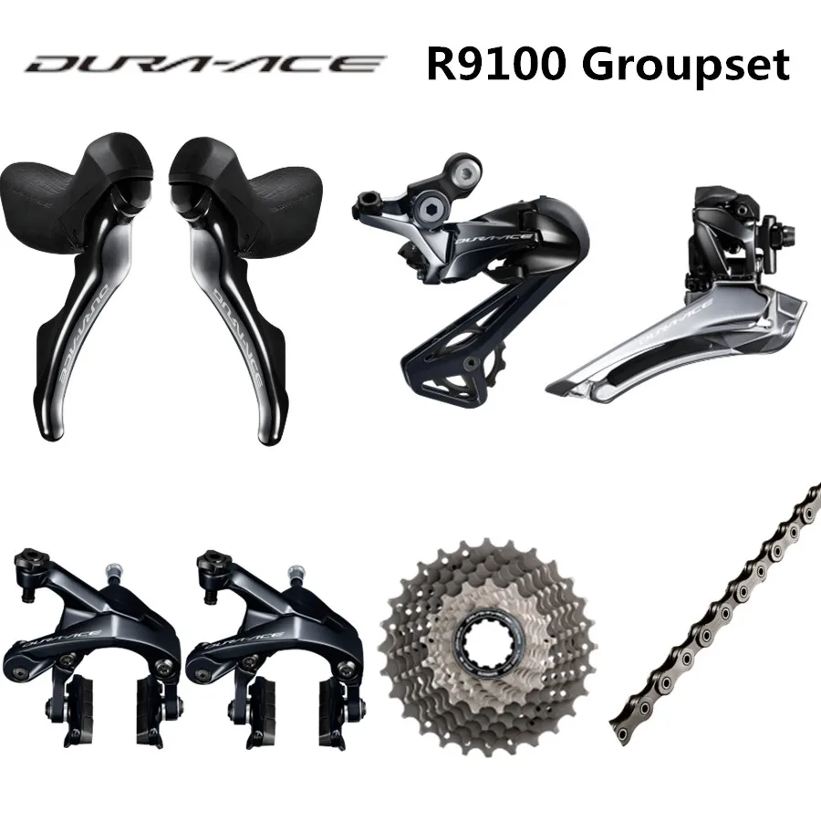 

SHIMANO R9100 Groupset DURA-ACE R9100 9000 Derailleurs ROAD Bicycle ST+FD+RD+CS+CN+BR Front REAR Derailleur 11-25T 11-28T 11-30T