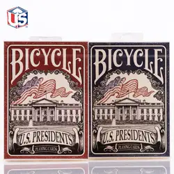 США президенты игральных карт велосипед красный/синий Палуба покер Размеры Magia карты фокусы реквизит для профессионального мага
