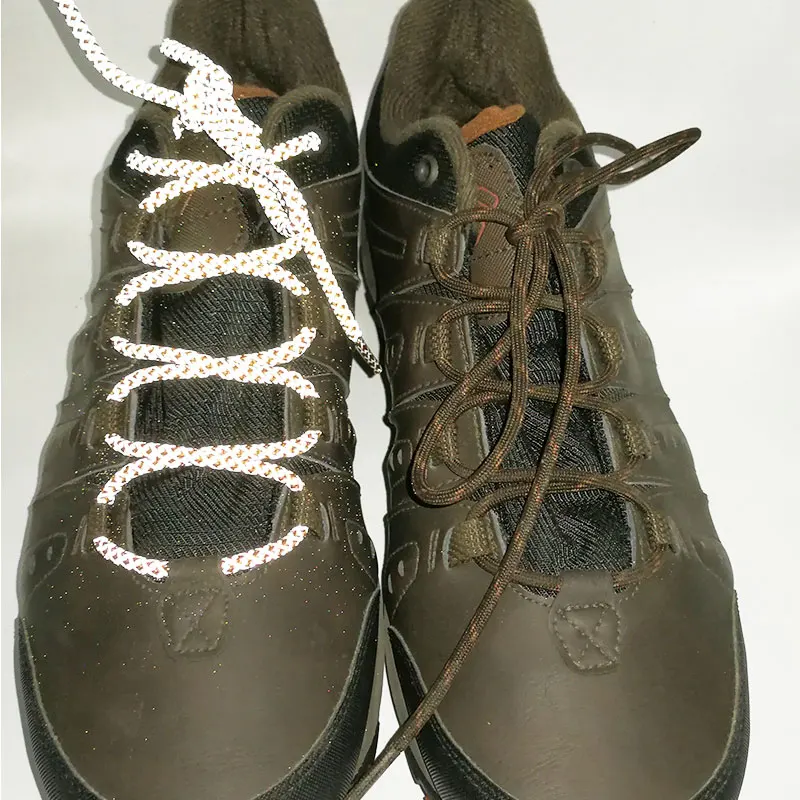Спортивный шнурок светоотражающий светится в темноте ночной цвет флуоресцентные шнурки спортивные альпинистские плоские шнурки