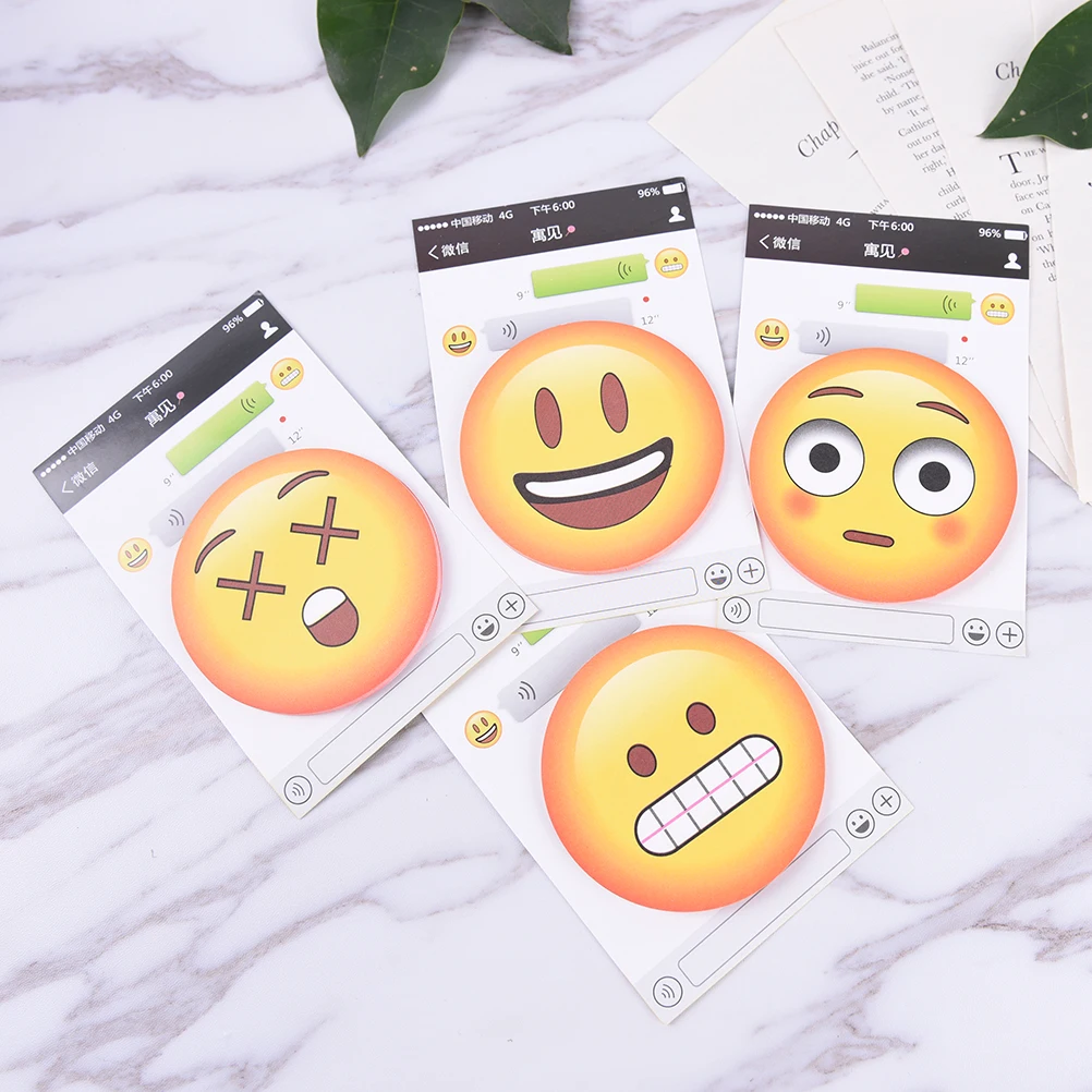 Funny Self Adhesive Emoji Expression Face stickers Self-Adhesive Memo Pad Sticky Notes Bookmark School Office Supply