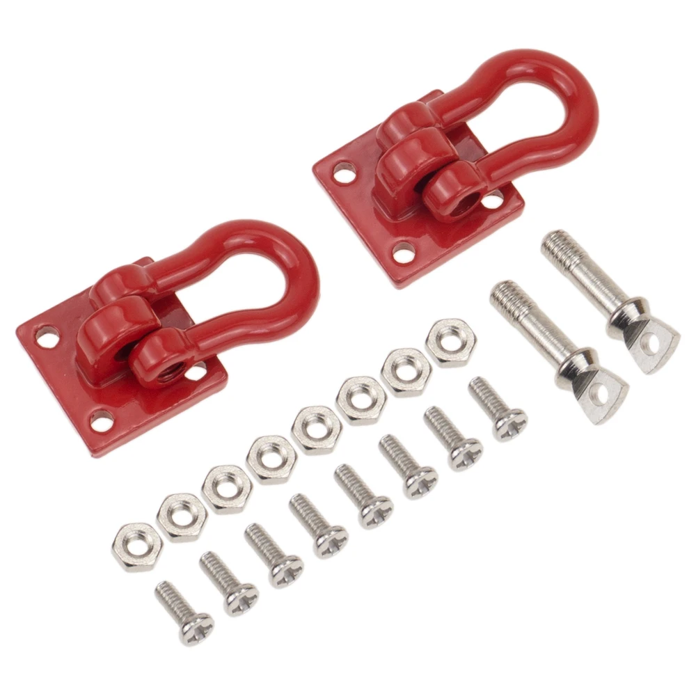 

2PCS Winch Hook Rescue Buckle Trailer Hook For Rc Hobby Car Crawler Scale Parts Accessories Red Trailer