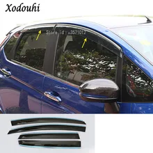 Для Honda Fit jazz 2014 2015 2016 2017 кузова Стайлинг Стик лампы пластиковые окна стекло Ветер козырек Дождь/Защита от солнца гвардии Vent