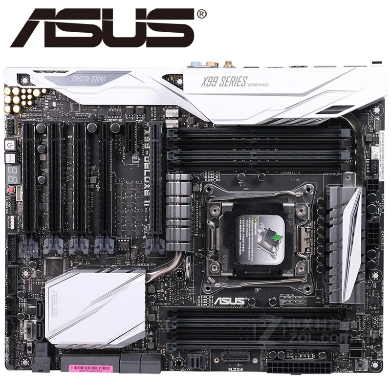 Настольная Материнская плата Asus X99 DELUXE II Socket LGA 2011 V3 i7 X DDR4 128G ATX UEFI BIOS оригинальная