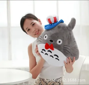 

Hayao Miyazaki totoro with hat Bow plush toy doll cushion pillow
