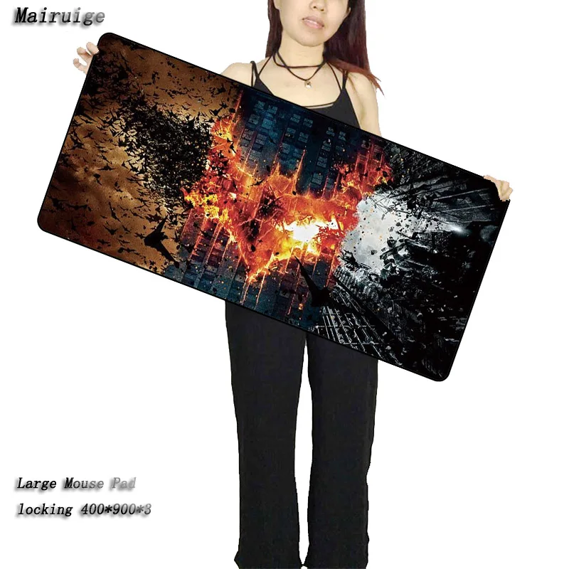 

Mairuige Batman Logo Size 400*900*2MM Rubber Game Mouse Pad Laptop Computer Mat Large Mat Anti-Slip Best Choice Mouse Pad