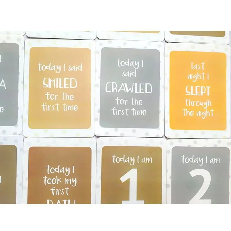 24Pcs/Set For Memory Baby Pregnant Women Monthly Photograph Cards Fun Month Milestone Cards 24Pcs/Set For Memory Baby Pregnant Women Monthly Photograph Cards Fun Month Milestone Cards