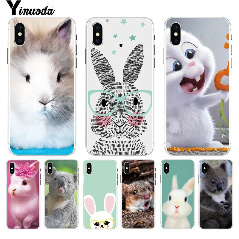 

Yinuoda cute animals Mr Koala Easter Bunny Rabbit Soft TPU silicone Phone Case for Apple iPhone 8 7 6 6S Plus X XS max 55S SE XR