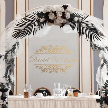 

Vinyl Art Design Wall Sticker Wedding Dance Floor Event Decoration Fashion Beauty Wedding Stickers Modern Poster LY1602
