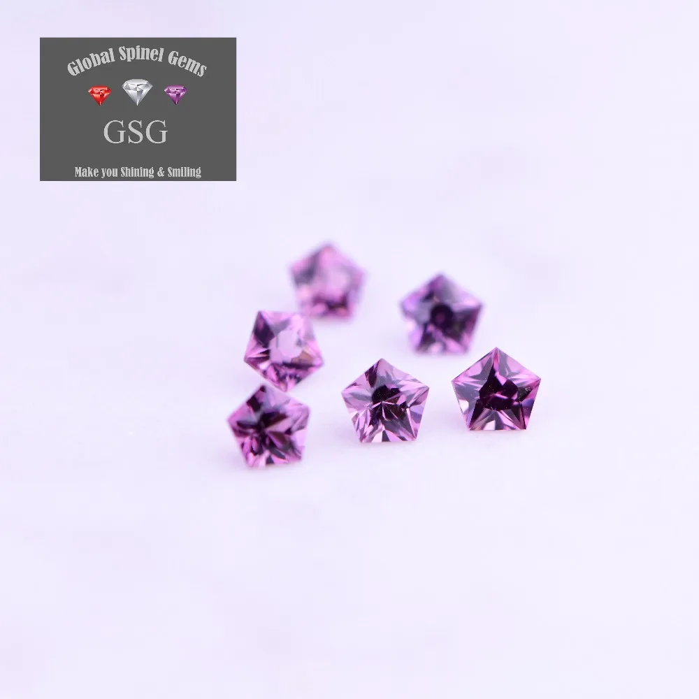 100% Natural Spinel gemstone 6pcs 1.1ct 3.5x3.5mm for jewelry directly sends to your hand from GSG Thailand cutting factory