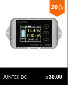JUNTEK VAT-4300, беспроводной цифровой вольтметр, амперметр, 0,01-400 В, 0,1-300 А, напряжение тока, беспроводной цветной многофункциональный цифровой