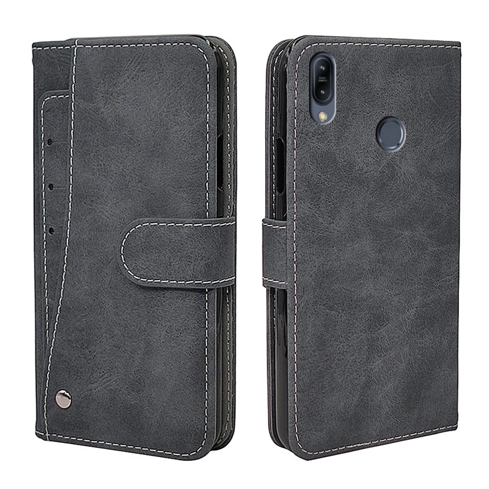 Кожаный чехол-книжка в винтажном стиле для ASUS ZenFone Max M2, роскошный чехол-кошелек из ТПУ для ASUS ZB633KL ZB632KL, чехол для телефона