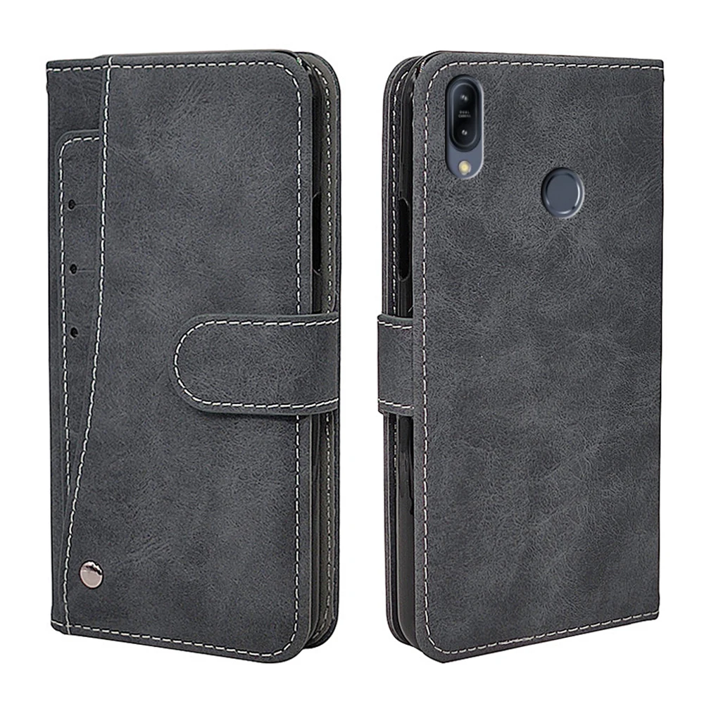 

Flip Vintage Leather Case For ASUS ZenFone Max M2 Case Luxury Wallet Cover TPU For ASUS ZB633KL ZB632KL Fundas Phone Bag