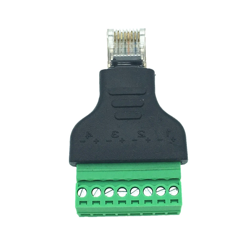 Новый Ethernet RJ45 штекерным AV Винтовые клеммы коннектор адаптер сот радио