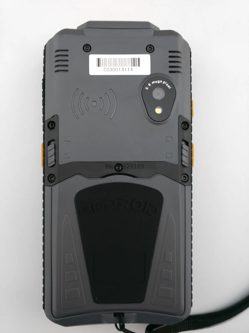 Android Беспроводной портативный терминал отпечатков пальцев 1D 2D лазерный сканер штрих-кода 4," КПК RFID NFC 3g сборщик данных прочный сотовый телефон