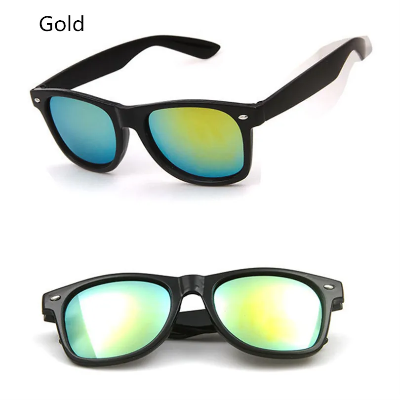 Высококачественные мужские и женские солнцезащитные очки для вождения в стиле ретро, Классические солнцезащитные очки, мужские и женские очки, модные солнцезащитные очки - Цвет линз: Gold