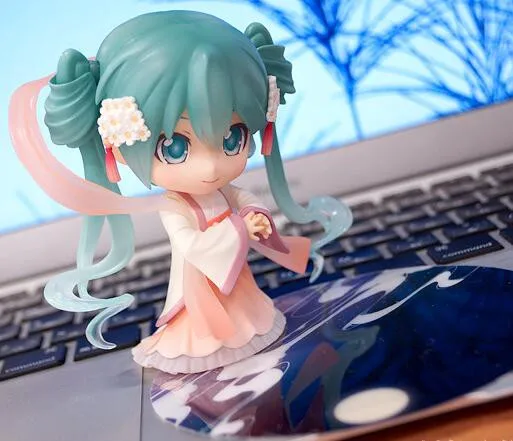 Середина осени moon cake Hatsune Мику Nendoroid Аниме Коллекционная фигурка ПВХ игрушки для рождественского подарка с розничной коробкой