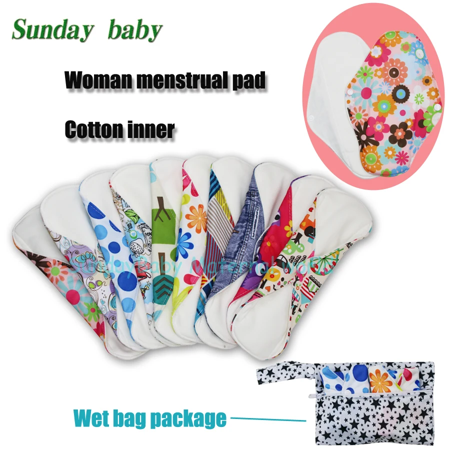 3 pcs sanitary pad for women and reuable menstrual pad organic bamboo