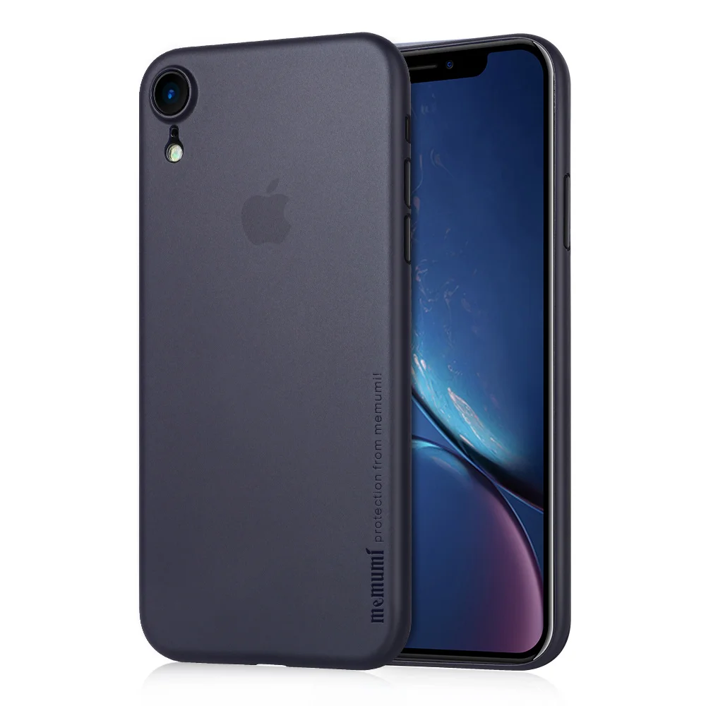 Чехол memumi для iPhone XR 6,", ультратонкий 0,3 мм PP матовый чехол для iPhone XR Тонкий чехол для телефона с защитой от отпечатков пальцев - Цвет: Translucent Blue