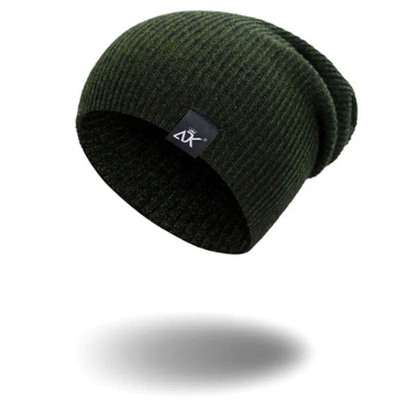 Зимние трендовые шапки-бини унисекс уличная шляпа Лыжная спортивная мягкая вязаная шапка модная хип-хоп шапка с черепом теплая шапка s - Цвет: green