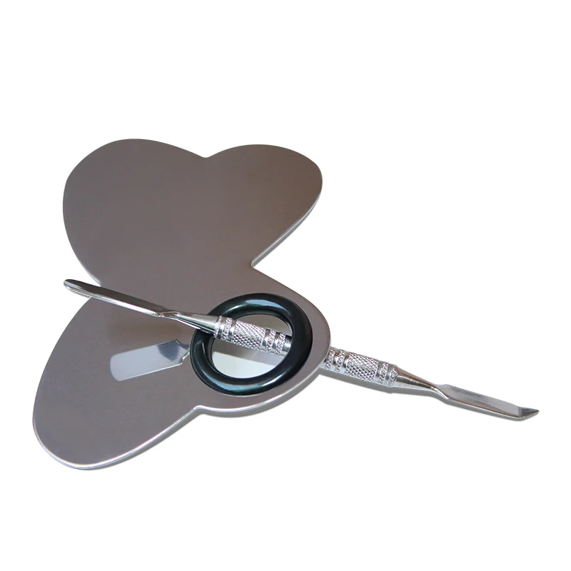

Professional Stainless Steel Butterfly Shape Makeup Nail Eye Shadow Pigments Cosmetics Palette Cosmetic Tools