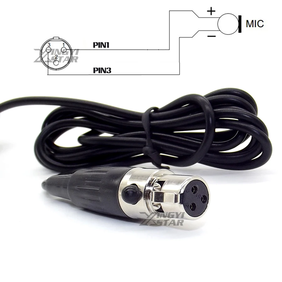 Профессиональный микрофон Lapela Mini XLR 3 Pin TA3F зажим для галстука петличный нагрудный