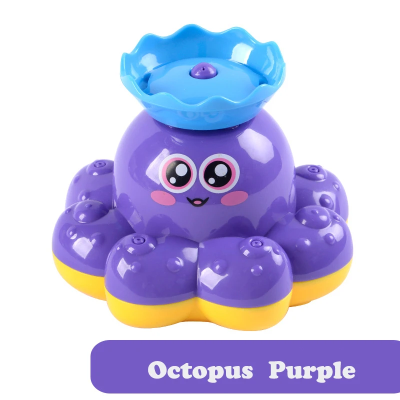 Детские милые Мультяшные Электрические Животные классические детские игрушки для купания черепаха заводные на цепочке детские пляжные игрушки для купания для детей - Цвет: Octopus Purple